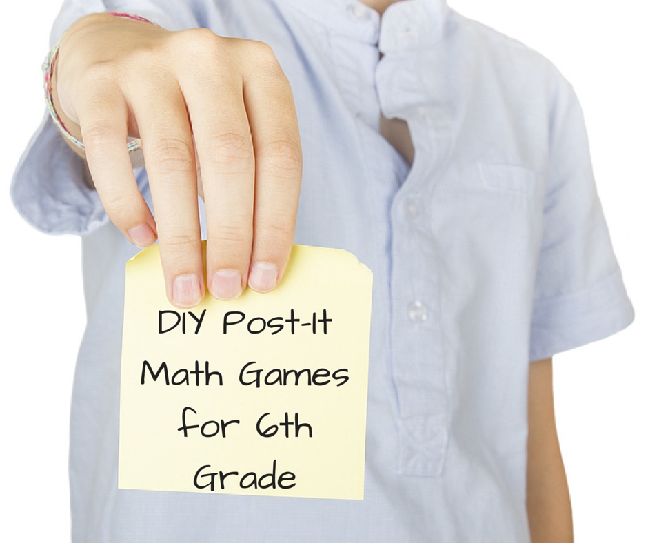 DIY Post-It Math Games for 6th Grade