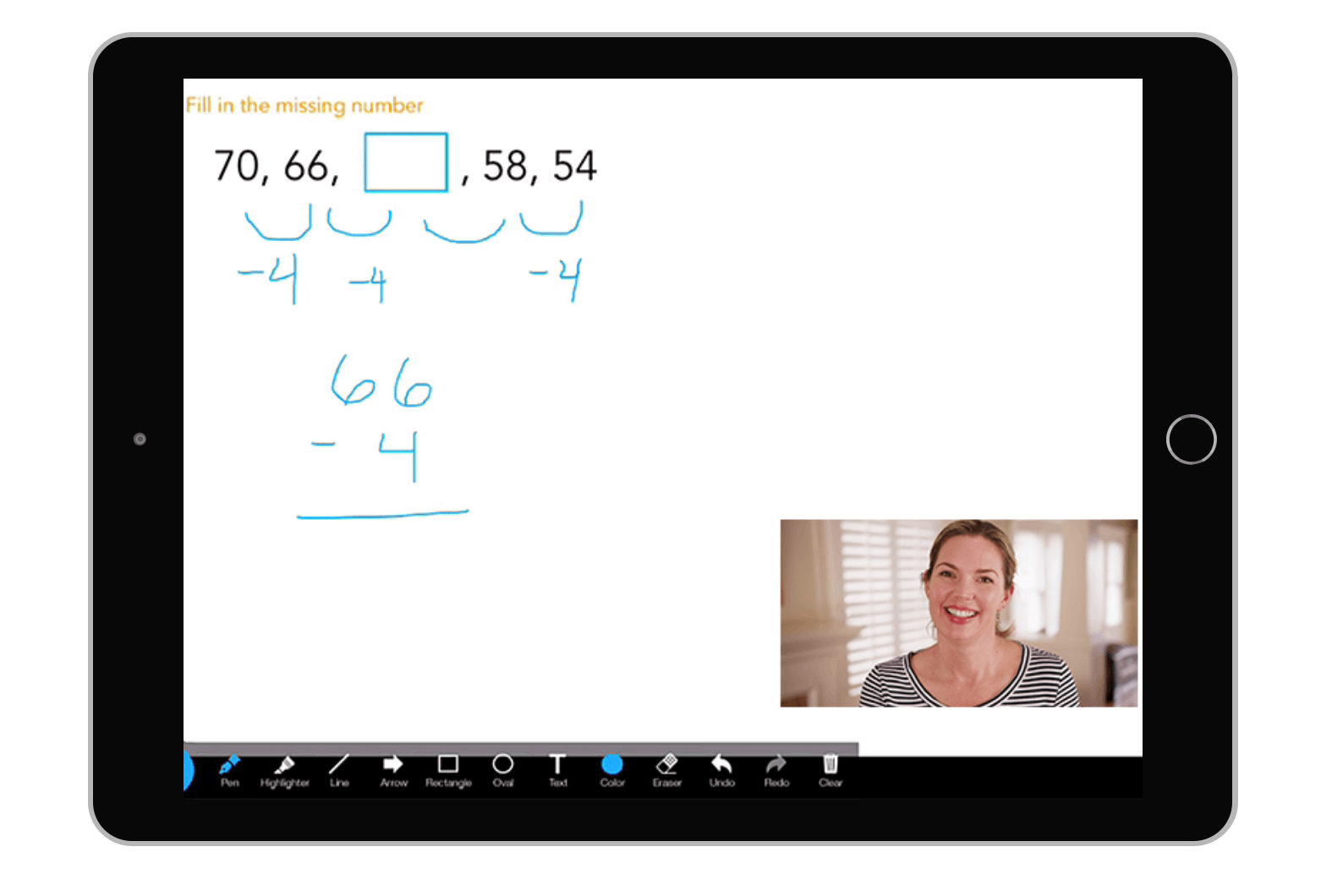 whiteboard tutoring session