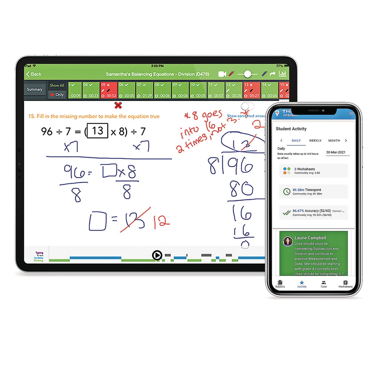 Thinkster Math builds a customized learning plan for each student that includes worksheets and video tutorials.