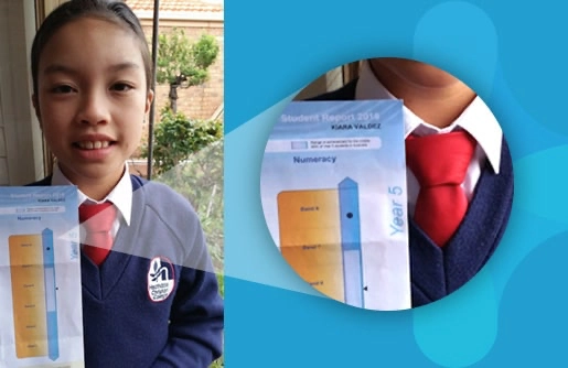 Kiara and her sister improved their NAPLAN test results after looking for Kumon alternative and working with Thinkster Math tutor.