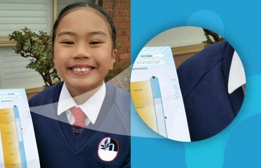 After switching to Thinkster for a Kumon alternative, Kaydee excelled in math nearly two years ahead of her grade level.